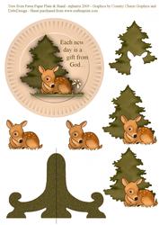Fawn Paper Plate & Stand