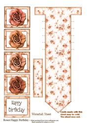 Waterfall Roses Happy Birthday 2