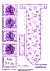 Waterfall Roses Happy Birthday 3