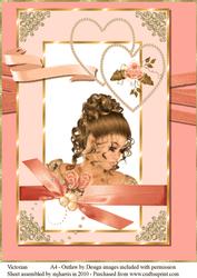 Victorian Card Front in Peach