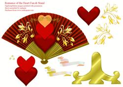 Romance of the Heart Fan & Stand