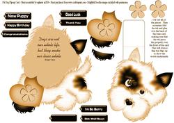 Puppy Dog Flip-up Card