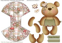 Tutu Bear Wobble Card
