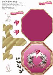 Beautiful Fantasy Carriage Plate & Stand Card