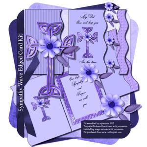 Wave Edged Sympathy Card Kit 2