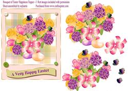 Bouquet of Easter Flowers Card Front