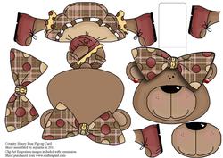 Country Honey Bear Flip-up Card 2