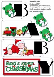 Mjharris Baby's 1st Christmas Word Book 1