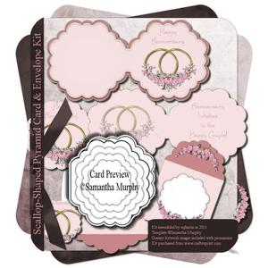 Anniversary Scalloped-shaped Pyramid Card & Envelope Kit