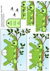 3 Frogs in a Tree Pyramid