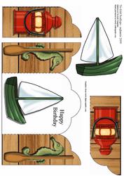 Boat Male Birthday Gate Fold