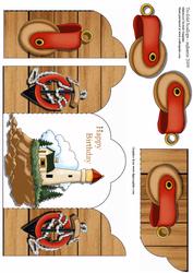 Nautical Male Birthday Gate Fold