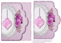 Anniversary Wishes Scalloped Edge Card Topper 3