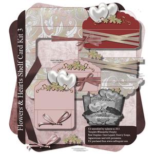Flowers & Hearts Shelf Card Kit 3