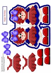 Rag Doll 3D Birthday Card