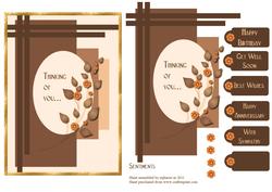 Sentiments in Shades of Brown Card Topper