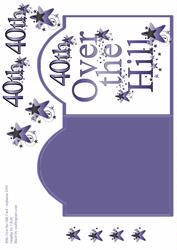 40th Over the Hill Birthday Card