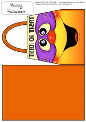 Halloween Trick or Treat Bag Card 1