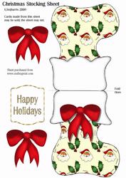 Santa Christmas Stocking Card