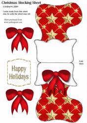 Christmas Stocking with Red Bow