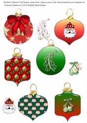 Christmas Ornament Card Toppers
