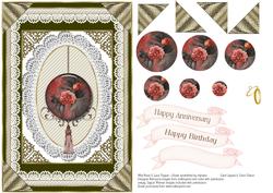 A Wild Rose & Lace Card Topper