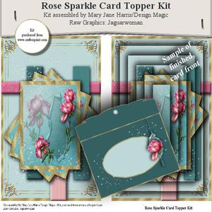 Rose Sparkle Card Topper Kit