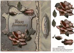 Vintage Anniversary Card Topper