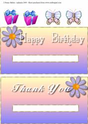 2 Penny Sliders (birthday & Thank You)