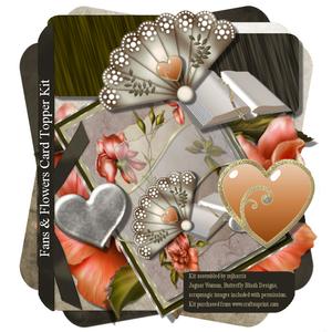 Fans & Flowers Card Topper Kit