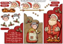 Mr. & Mrs. Santa Clause Cascade Card
