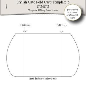 Stylish Gate Fold Card Template 6