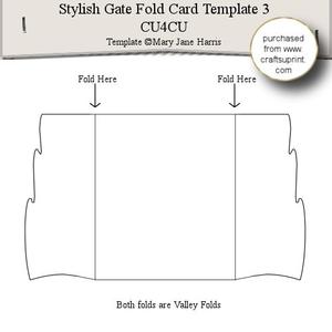 Stylish Gate Fold Card Template 3