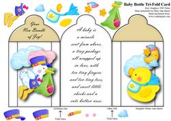 Baby Bottle Tri-fold Card