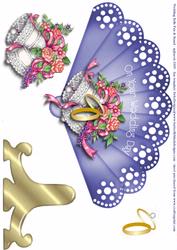 Wedding Bells Fan & Stand