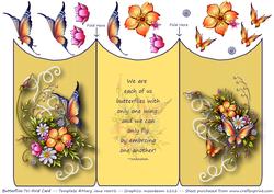 Butterflies Tri-fold Card