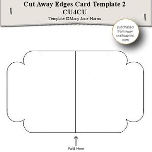 Cut Away Edges Card Template 2 - Cu4cu