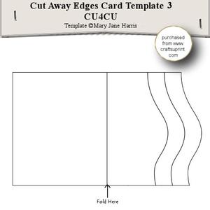 Cut Away Edges Card Template 3 - Cu4cu