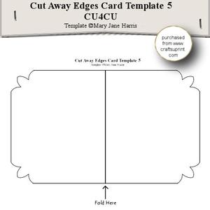 Cut Away Edges Card Template 4 - Cu4cu