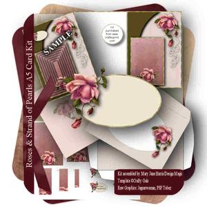 Roses & Strand of Pearls Card Kit