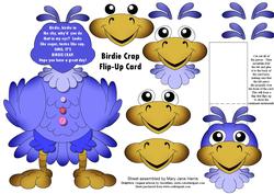 Birdie Crap Flip-up Card