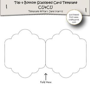 Top & Bottom Scalloped Card Template - Cu4cu