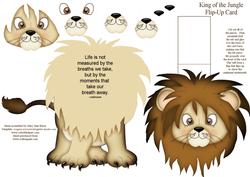 King of the Jungle Flip-up Card