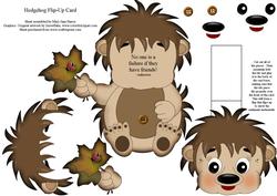 Hedgehog Flip-up Card