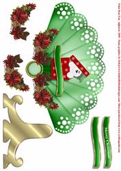 Christmas Polar Bear Fan & Stand
