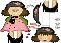 Lady Jane Flip-up Card