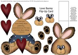Love Bunny Flip-up Card