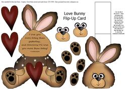 Love Bunny Flip-up Card 2