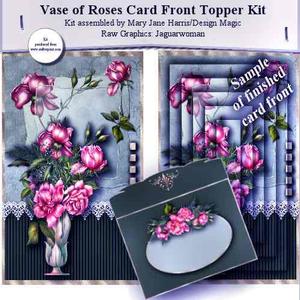 Roses in a Vase Card Topper Kit