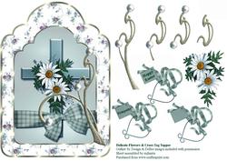 Daisies & Cross Tag Topper